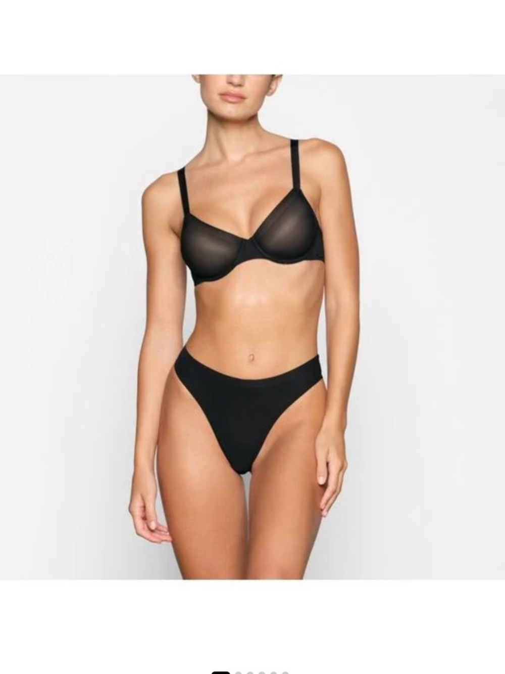 Skims Ónix Sheer Underwire Bra